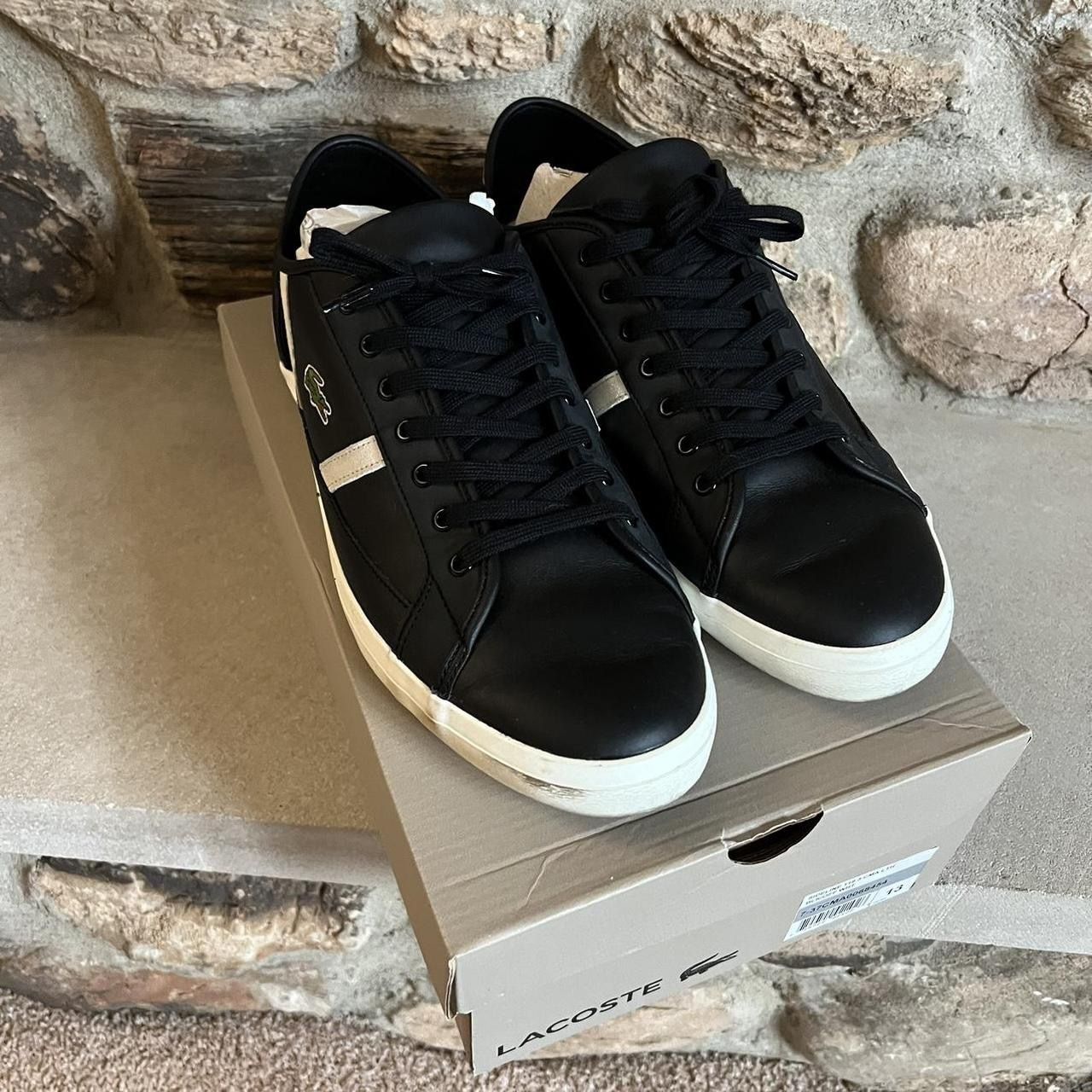 Lacoste Men's Sideline-119 Black/Off White Sneakers Shoes