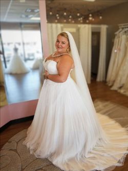 Justin Alexander Sincerity Wedding Dress Size 20 Ivory Champagne