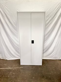 Freestanding Metal Storage Cabinet with key , White *Free Delivery*