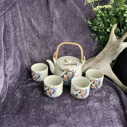 Beautiful Teapot Set (2) Made In Japan