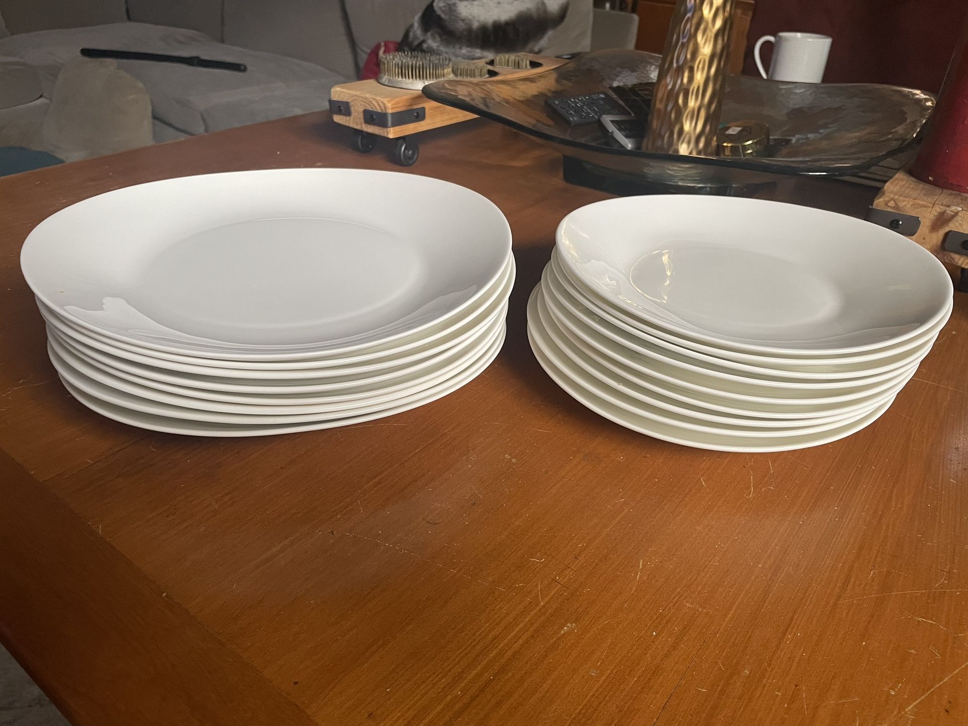 17 IKEA Dinner And Salad Plates # 21986 Fine China Made In Thailand $125 Pick Up