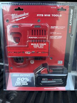 MILWAUKEE M18 8.0Ah Battery and Rapid Charger