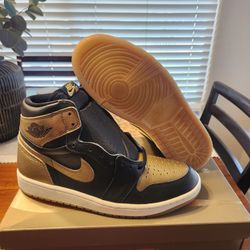 Jordan 1 High Black Gold Metallic 