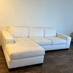 White Couch L Sectional