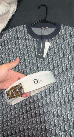 D·i·o·r Jacquard Knit Shirt & Belt Set (High Quality R_e_p)