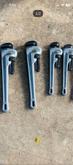 New Rigid Aluminum Pipe Wrench 14” & 18”