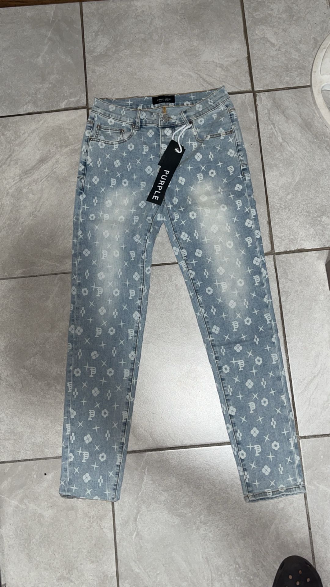 GREY PURPLE JEANS