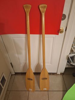 Feather Brand Wooden Canoe Paddles – Pair-$100