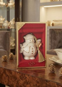 Lenox Porcelain Snowman with Lantern Ornament – 6th & Last in Series w/ Box