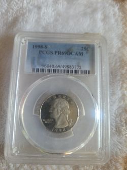 1998-S Washington Quarter PCGS PR69DCAM