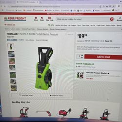 Portland 1750psi, 1.3GPM Corded Electric Pressure Washer