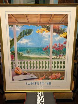 1998 SunFest West Palm Beach Framed Poster