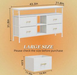Mueble de 4 cajones  / Blanco