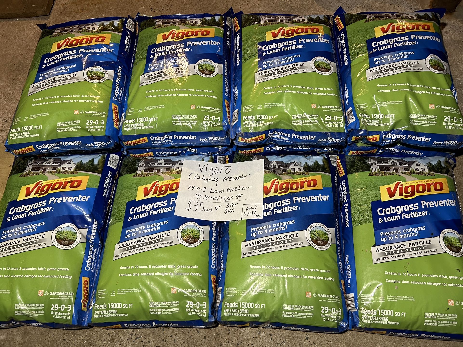 Vigoro Crabgrass Preventer Plus Fertilizer -15,000 S/f