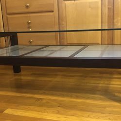 Two Layers Thick Glass Stander Coffee Table 
