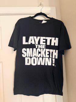 Vintage The Rock WWE "Layeth The Smacketh Down" Graphic Tee
