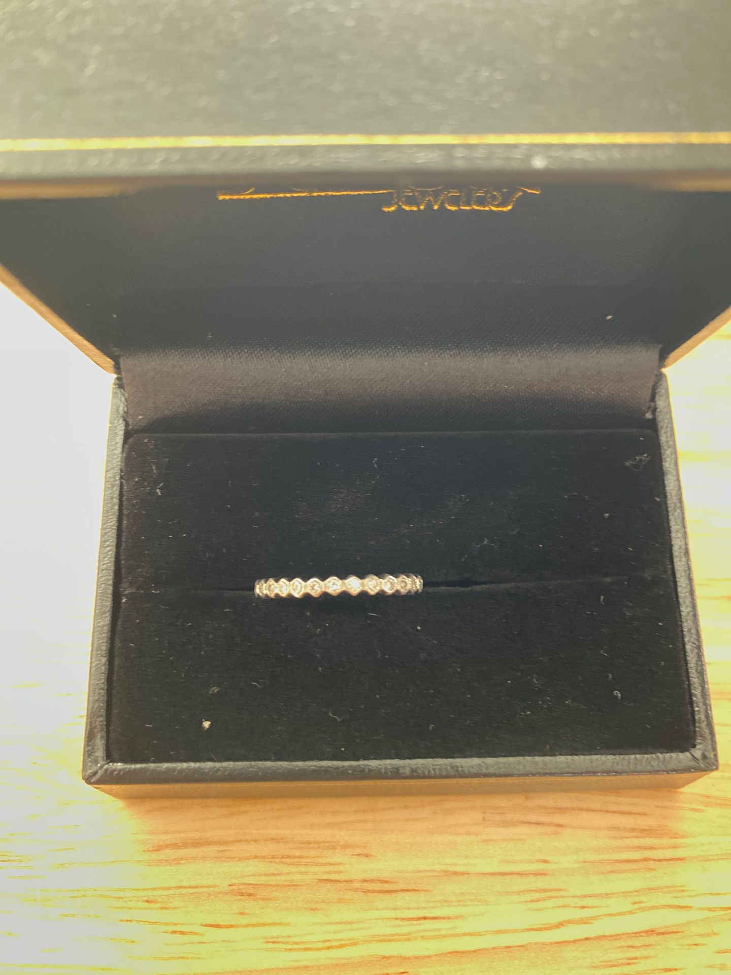 Vs2 .33 carat eternity ring platinum set hand crafted