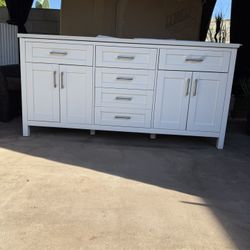 72-inch White Double Sink Bathroom Vanity