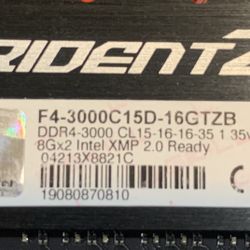 G.SKill TridentZ 16GB RAM / 2x 8GB DDR4-2800 MHz