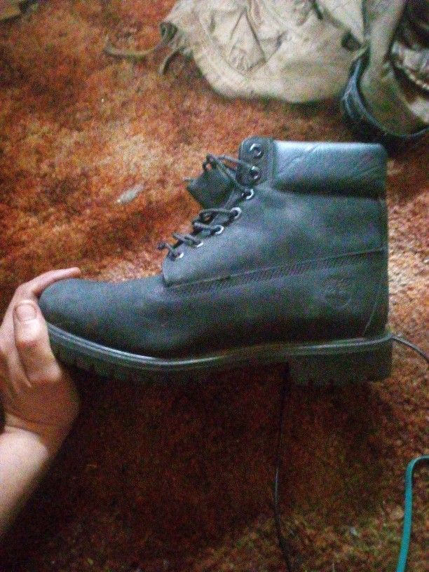 All Black Timberlands