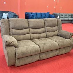Brand New 🌄 $10 Down Payment Finance 🎗️Tulen Mocha Reclining Sofa ▪️# Sofa # Loveseat # Couch # Living Room Set