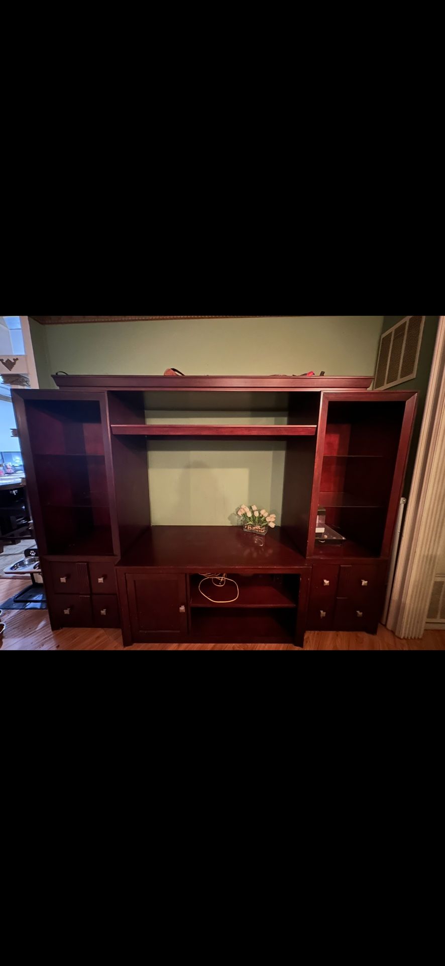 Entertainment Center Solid Wood 