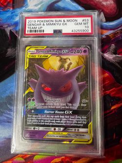 PSA 10 Gengar and Mimikyu GX#53