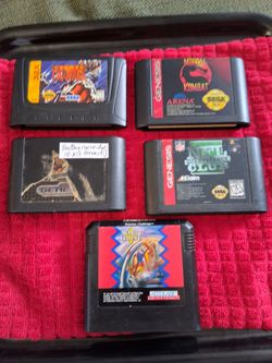 5 Genesis game cartridges 25 each  or 100 for All