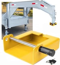 Patent-Designed Gooseneck Trailer Lock | Secure Your Trailer with Two Lock Positions | Yellow …