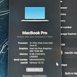 2017 Macbook Pro 