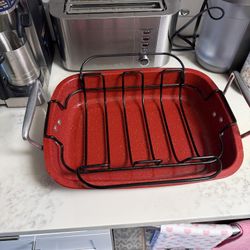 NEW XL Red roasting Pan - Non- Stick