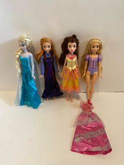 Disney Dolls and Accessories Lot #1, dress added