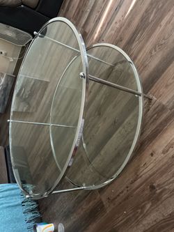Double decker Glass table