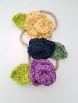 Handmade flower headband for infant or toddler