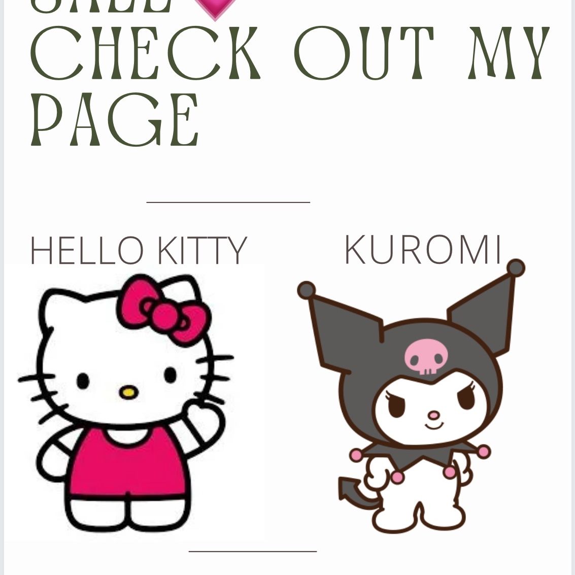 HELLO KITTY ITEMS KUROMI 💗