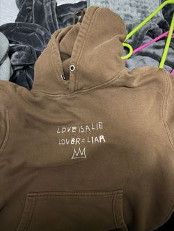 small love is a lie brown hoodie