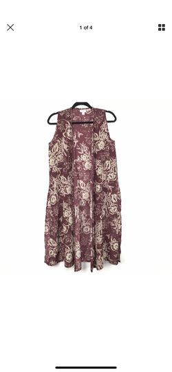 LulaRoe NWT JOY Burgundy and Cream