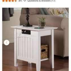 Side Table With Outlets 