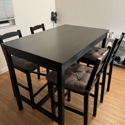 IKEA Bar Table + Stools With Comfort Pad