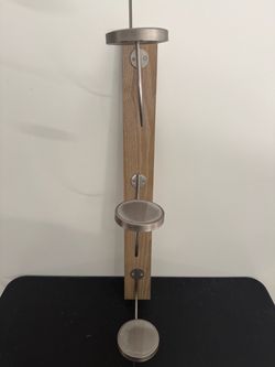 Williams-Sonoma Wood and Brushed Steel Staircase Baluster Post