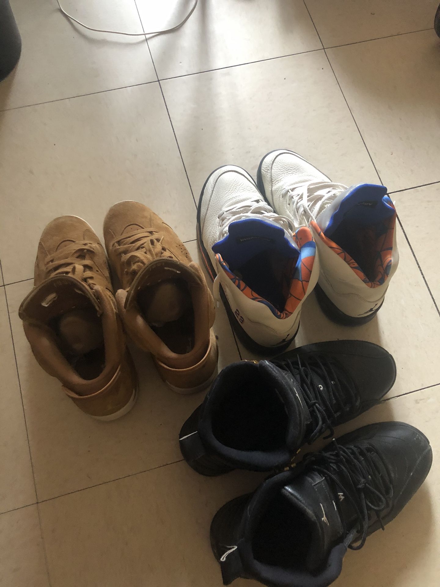 Jordan 5s,6s,12s all together 70