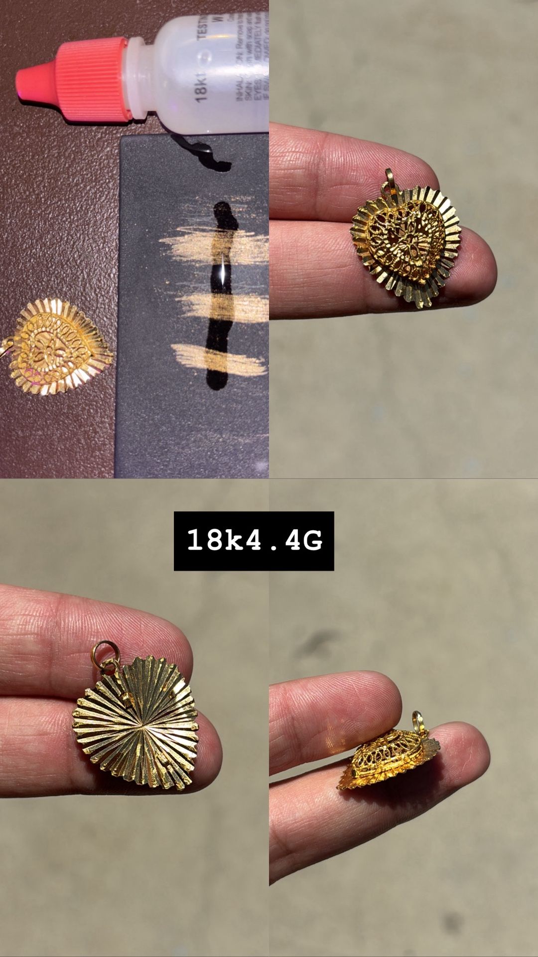 Little Heart Pendant 18k Real Gold 