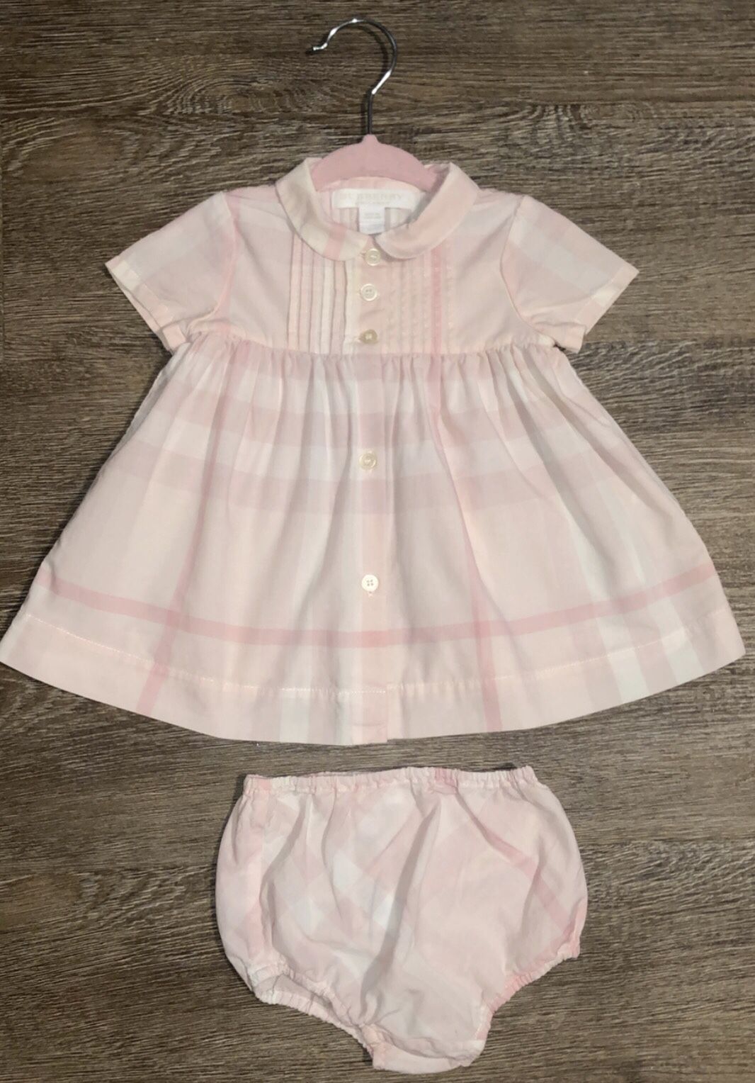 Burberry baby girl pink Nova Check dress 3 months great condition!