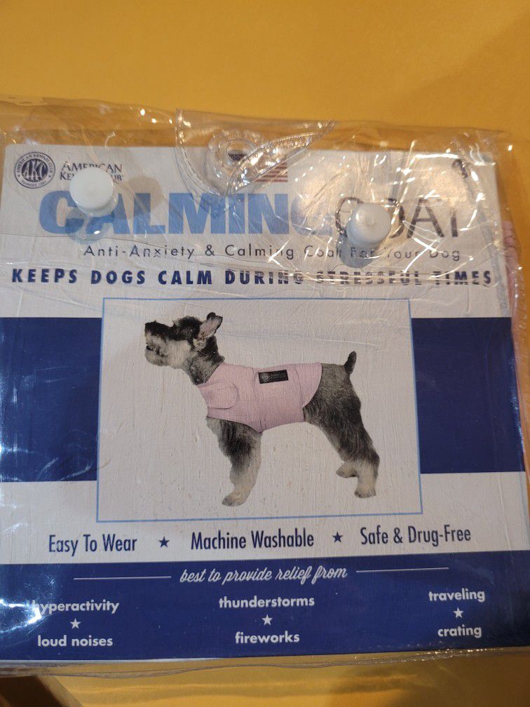 Anti Anxiety and Stress Relief Calming Coat for Dogs, Extra Small, Pink