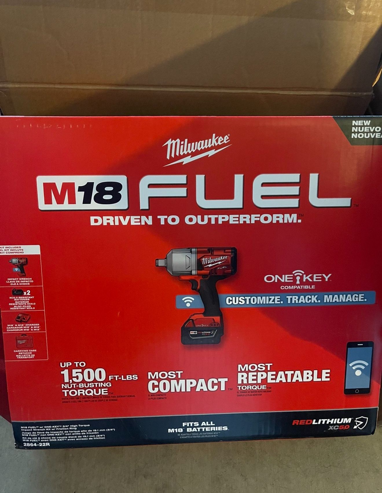 Milwaukee M18 FUEL ONE-KEY 18V Li-lon Brushless Cordless 3/4 in