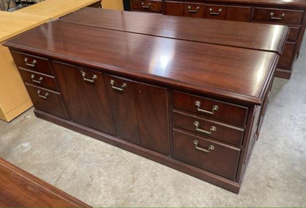 6 Kimball Mahogany Office Storage Credenzas! Only $50 Ea! Great Tv Stands Too!
