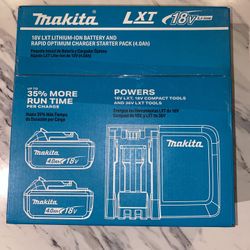 Makita 18-Volt LXT Lithium-Ion Battery and Charger Starter Pack (4.0Ah)