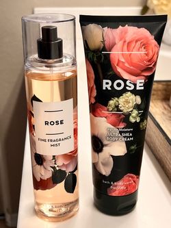 Discontinued “Rose” Bath and Body Works Body Cream and Body Mist