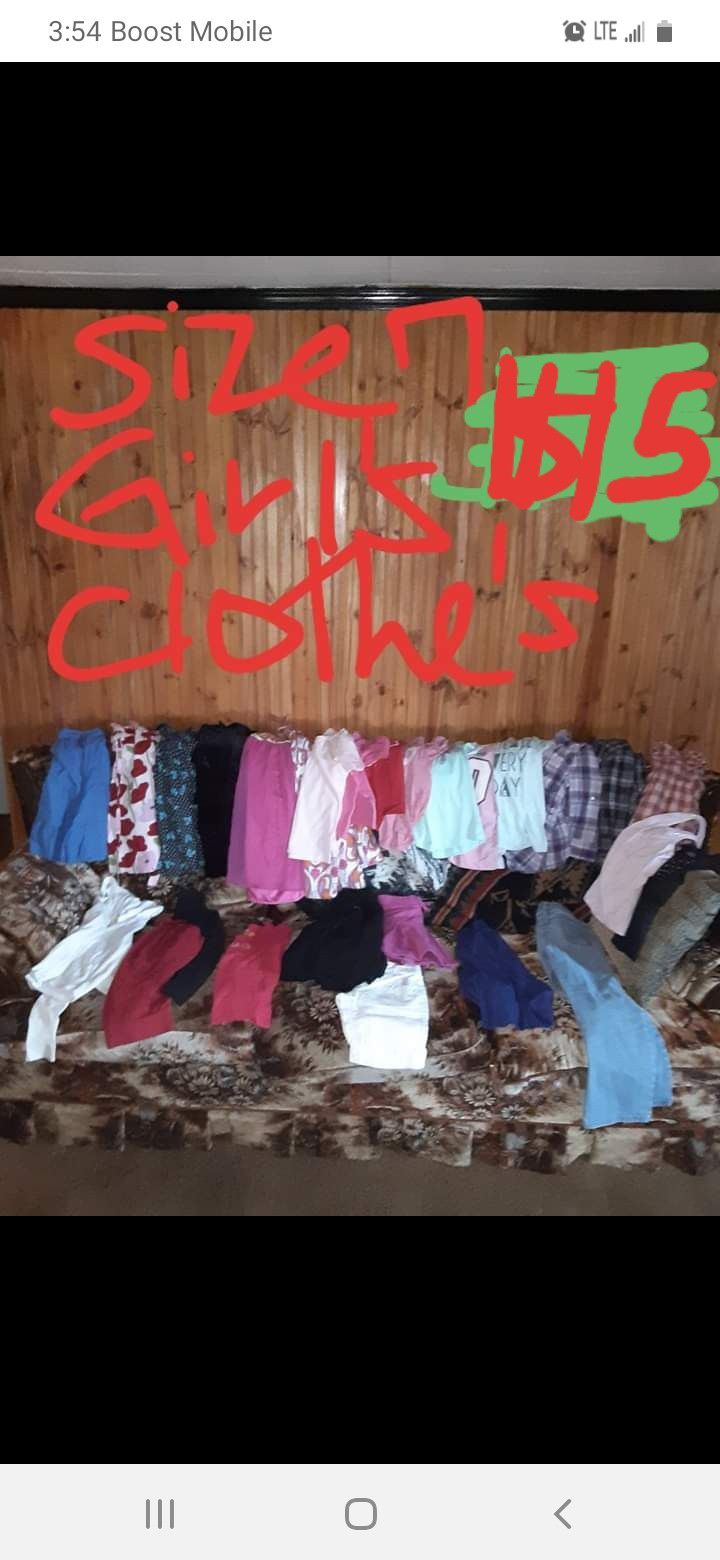 Girls size 7 clothing lot good condition