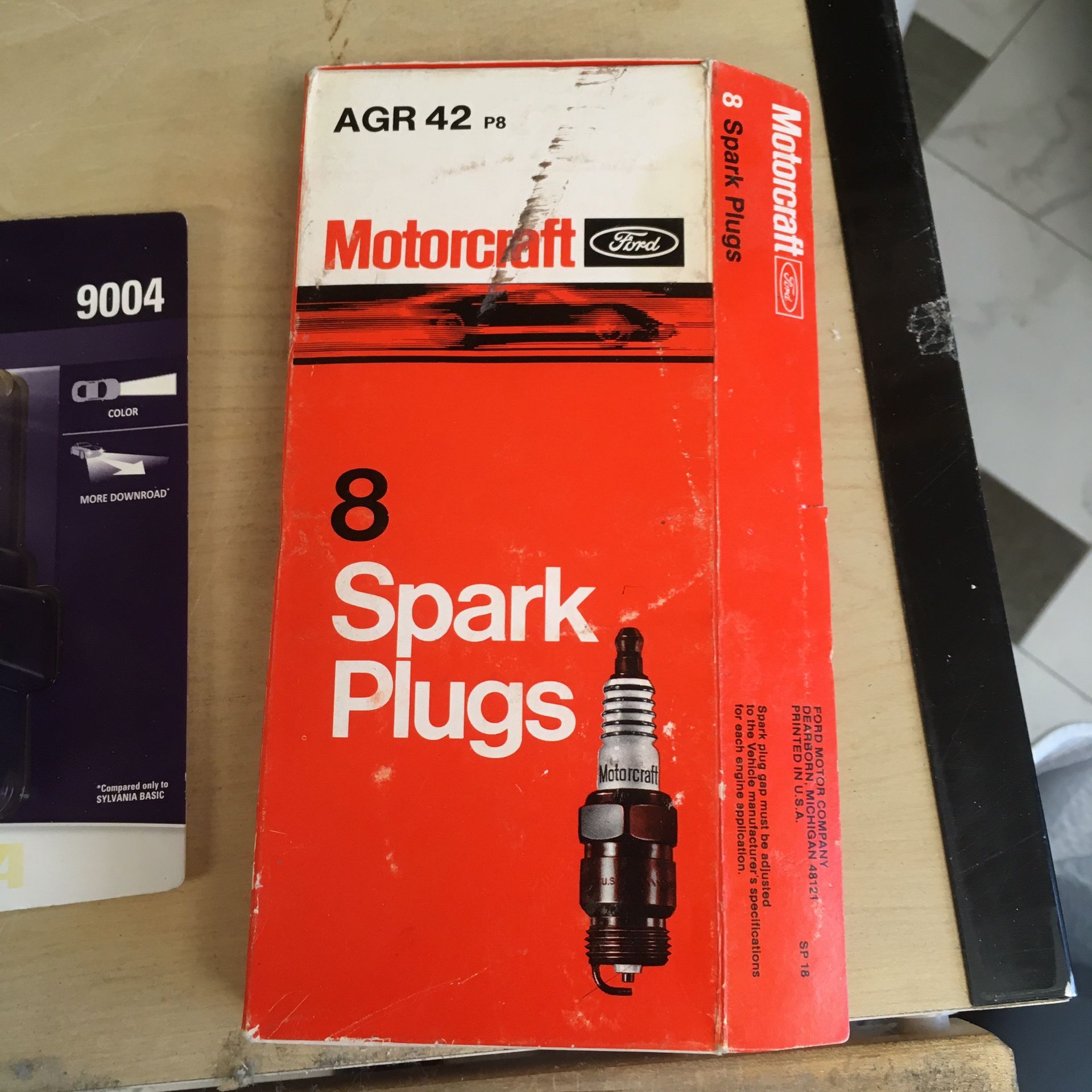 Set of eight Motorcraft agr42 copper spark plugs
